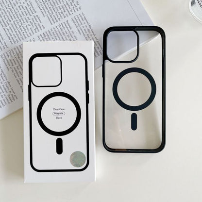 iPhone MagSafe Clear Transparent Case with Black Border