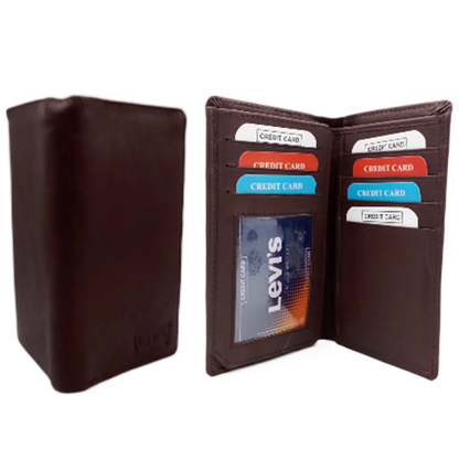 Mens Long Leather Wallet